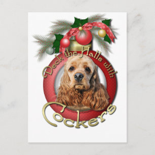 Jul - Deka Halls - Cockers Helg Vykort
