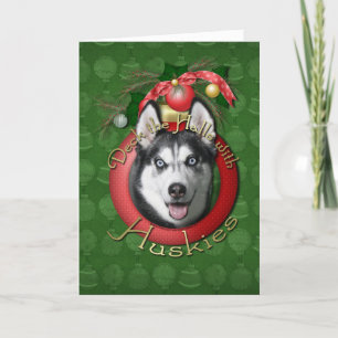 Jul - Deka Halls - Huskies Helgkort
