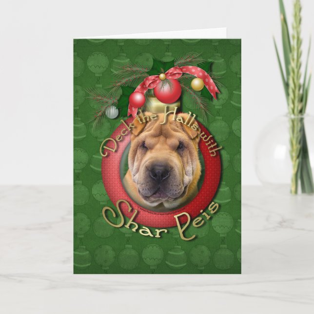 Jul - Deka Halls - Shar Peis Helgkort (Framsida)