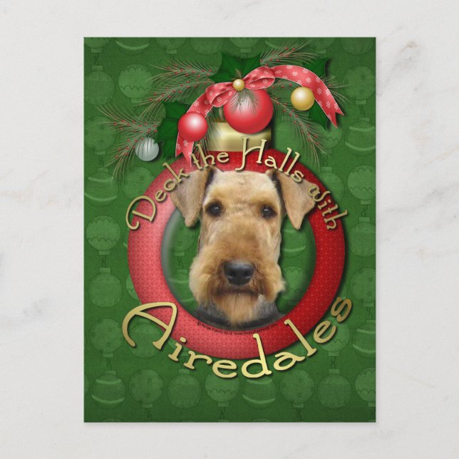 Jul - Deke Halls - Airedales Helg Vykort (Framsida)