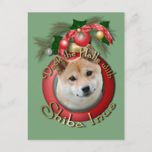 Jul - Deke Halls - Shiba Inu Helg Vykort