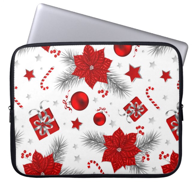 Jul dekoration mönster laptop fodral (Framsidan)