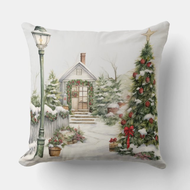 Jul Dekorativ kudde | Elegant Helgdag Cushion (Framsida)