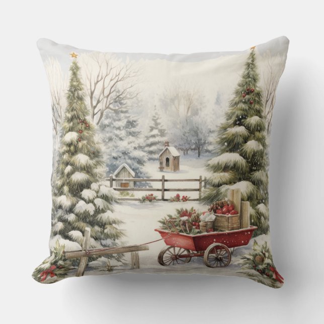 Jul Dekorativ kudde | Elegant Helgdag Cushion (Framsida)