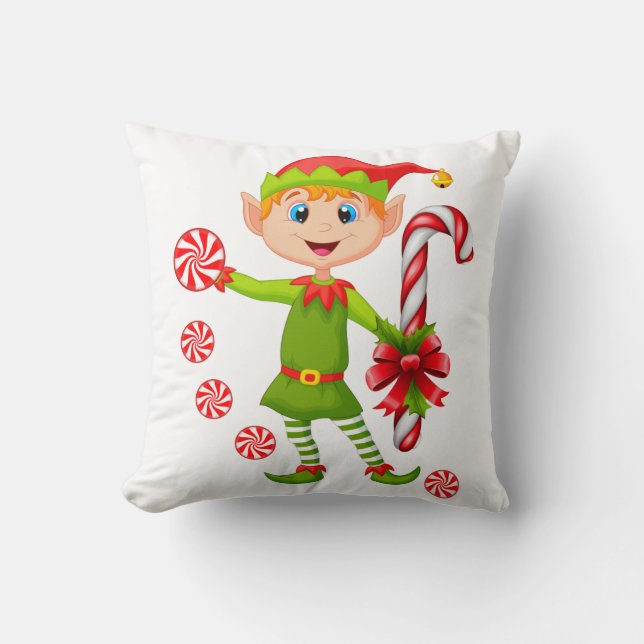Jul Dekorativ kudde, Elf Peppermynt Kudde (Framsida)