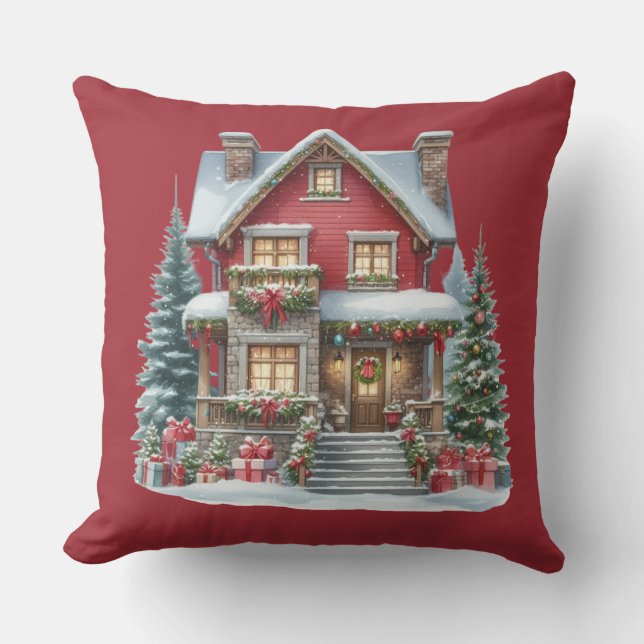 Jul Dekorativ kudde - Festive Helgdag Decor (Framsida)