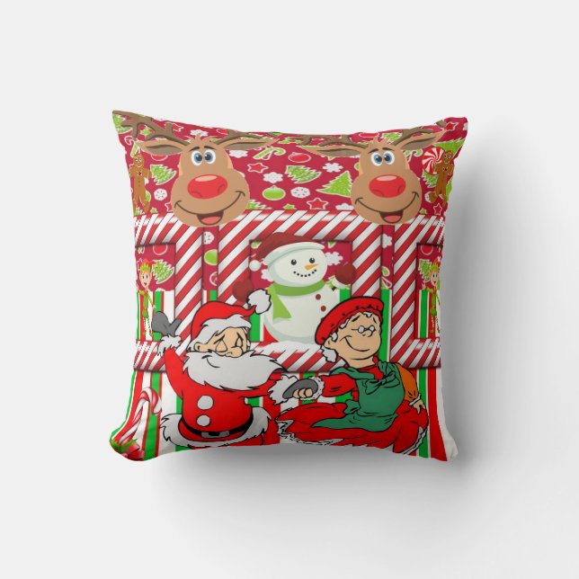 Jul Dekorativ kudde, fru Claus Santa Kudde (Framsida)