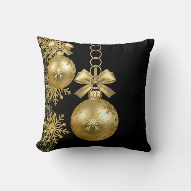 Jul Dekorativ kudde, Guld Bollar Kudde (Framsida)