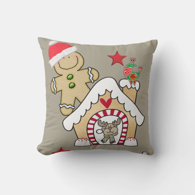 Jul Dekorativ kudde, Noel Pepparkaksgubbe Kudde (Framsida)
