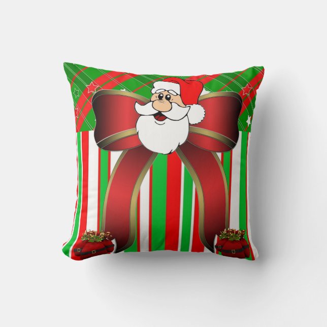 Jul Dekorativ kudde, Santa Rand Kudde (Framsida)