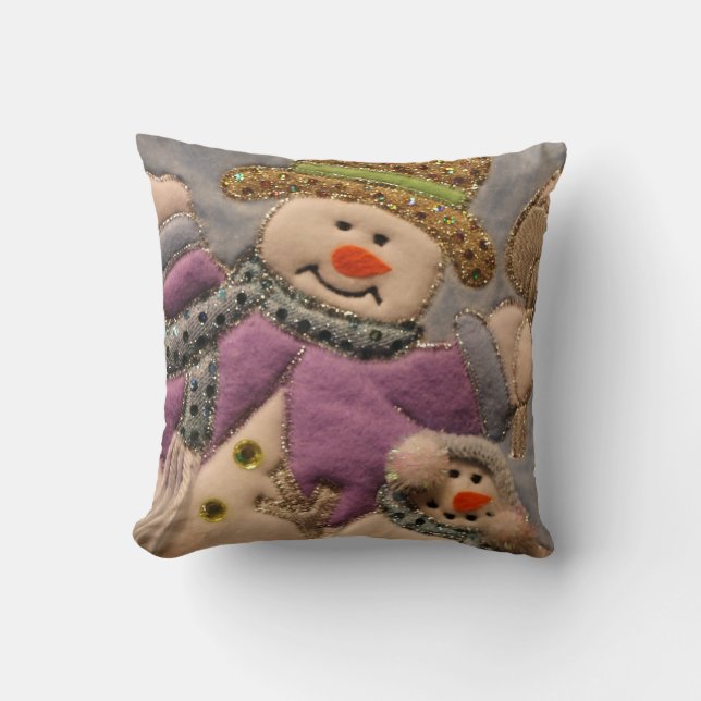 Jul Dekorativ kudde/Snögubbar Kudde (Framsida)