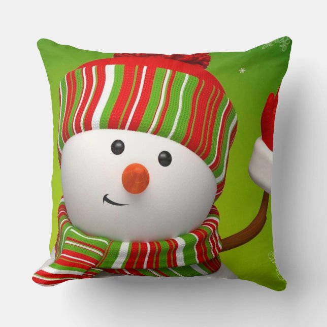 Jul Dekorativ kudde/Snögubbe Kudde (Framsida)