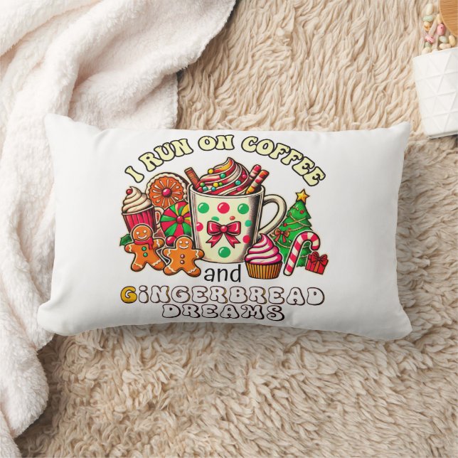 Jul Dekorativ kudde Springa på kaffe och ingefära  (Filt)