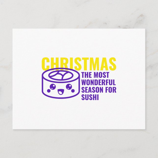 Jul - den mest underbara säsongen för sushi vykort (Framsida)