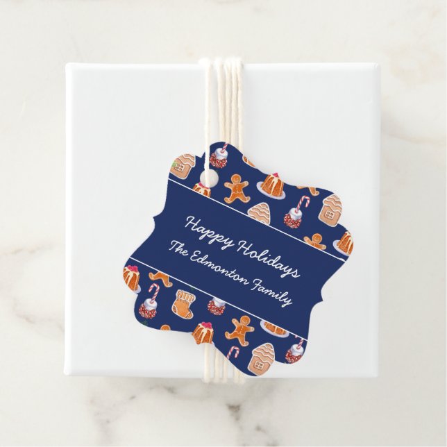 Jul desserter gåvor etiketter (På plats)