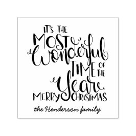 Jul Det är årets mest underbara tid Självfärgande Stämpel