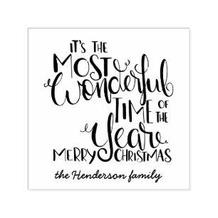 Jul Det är årets mest underbara tid Självfärgande Stämpel