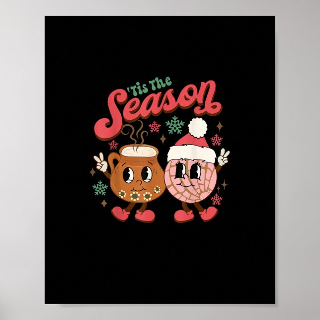 Jul Det Är Årstiden Mexikansk Concha Pan Dulce  Poster (Framsidan)