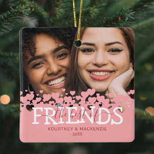 Jul - det bästa foto av vänner julgransprydnad keramik