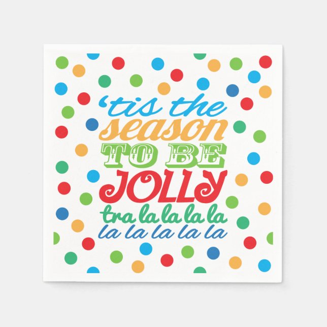 Jul: det här är årstidens färgade pappra blöjor pappersservett (Framsidan)