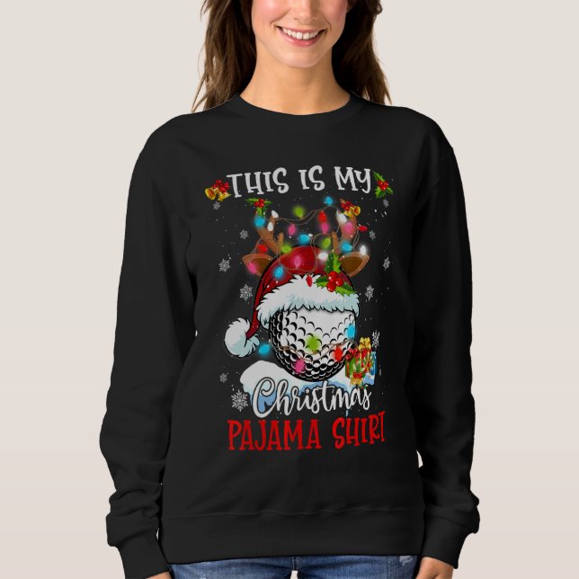 Jul det här är min jul Pajama Golf Julafton T Shirt (Framsida)