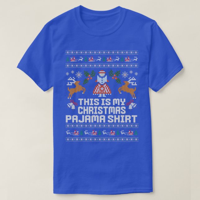 Jul Det här är min jul Pajama T Shirt (Design framsida)