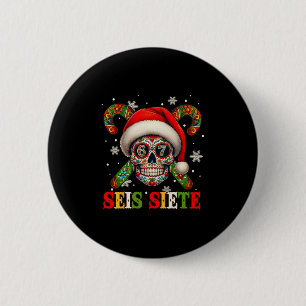 Jul Dia De Los Muertos Socker Skalle Seis Siet Knapp