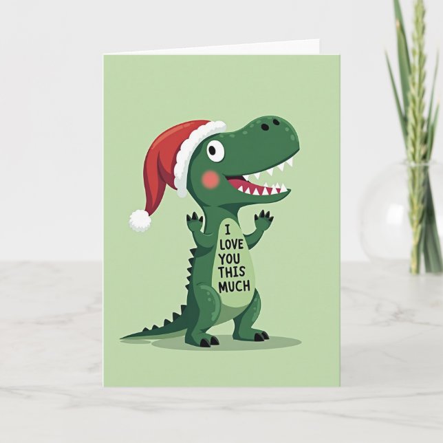 Jul Dino Jag älskar dig-kort Kort (Framsida)