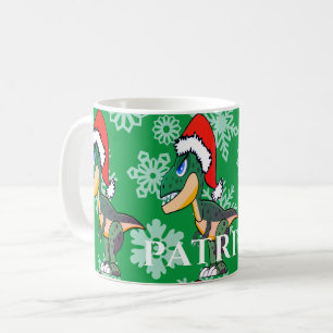 Jul Dinosaur Cute Grönt Kids Hett Chocolate Kaffemugg