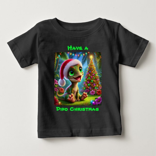 Jul Dinosaur Jul T Shirt (Framsida)