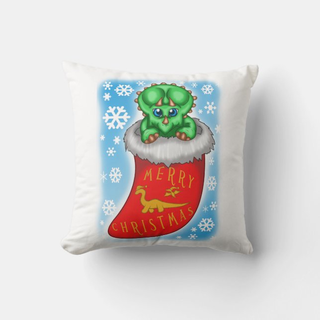 Jul Dinosaur Kudde (Framsida)
