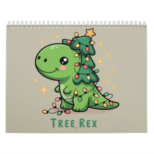 Jul Dinosaur Ljusfest Rollig Träd Rex Kalender