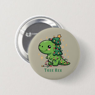 Jul Dinosaur Ljusfest Rollig Träd Rex Knapp