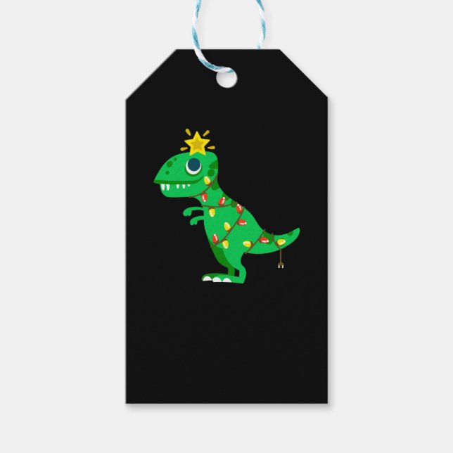 Jul Dinosaur Presentetikett (Framsidan)