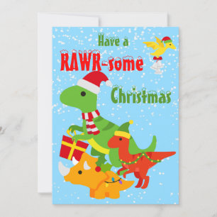 Jul Dinosaur Rawr-some Flat Kort