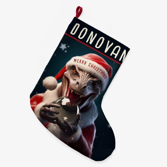 Jul Dinosaur Stor Julstrumpa (Framsidan (Hängande))