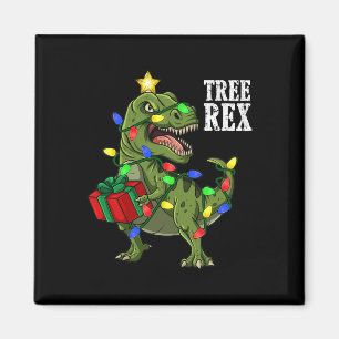 Jul Dinosaur Träd Rex Boys Girls Kids Julafton G Magnet