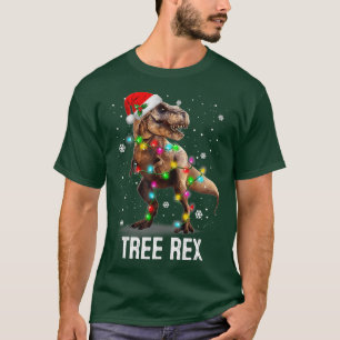 Jul Dinosaur Träd Rex Pajamas Manar Boys Julafton T Shirt