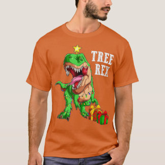 Jul Dinosaur Träd Rex Pajamas Manar Boys Julafton T Shirt