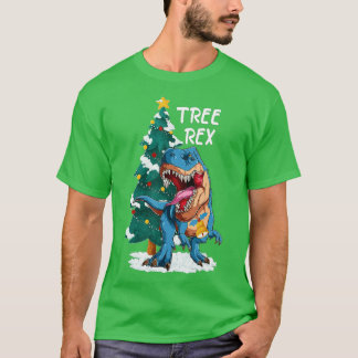 Jul Dinosaur Träd Rex Pajamas Manar Boys Julafton T Shirt