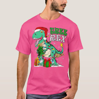 Jul Dinosaur Träd Rex Pajamas Manar Boys Julafton T Shirt