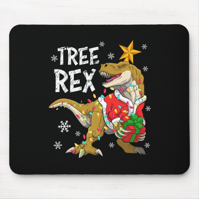 Jul Dinosaur Träd Rex Pajamas Manar Boys Kids Musmatta (Framsidan)