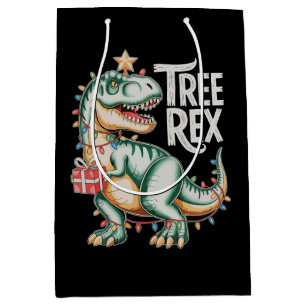 Jul Dinosaur Träd T Rex Xmas Ljus Högtid