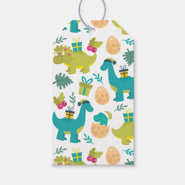 Jul Dinosaurs Presentetikett (Framsidan)