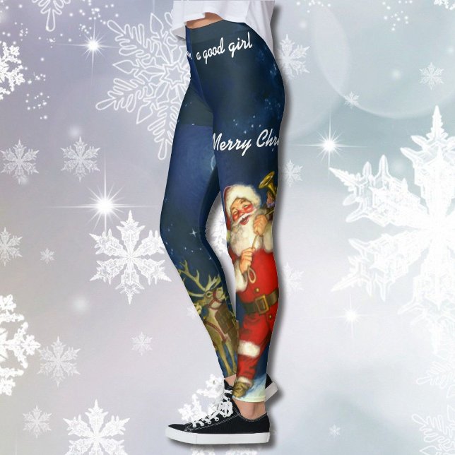Jul Ditt namn Leggings Santa Jogger Byxor (Skapare uppladdad)