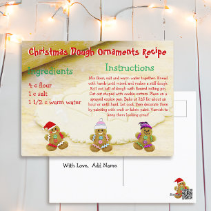 Jul DIY Dough Ornamet Recept Card Vykort