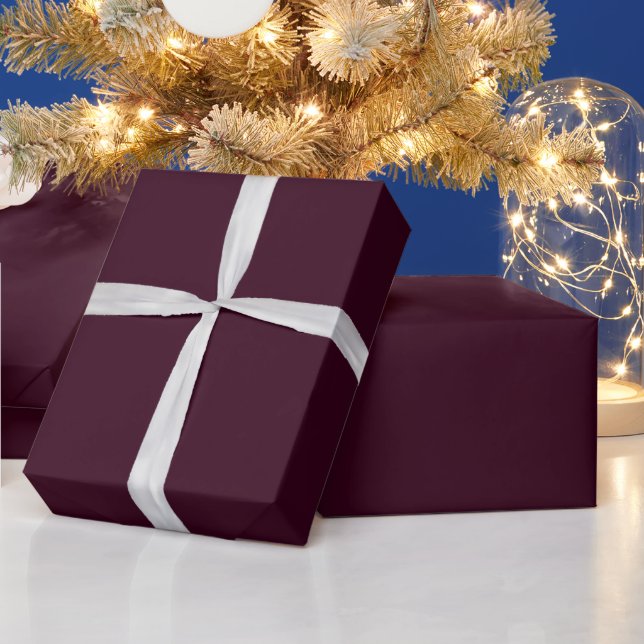 Jul djup plommonlila solid lyx mörk presentpapper (Helgdagar)