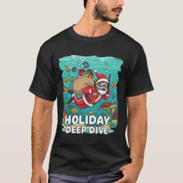 Jul Djupdykning Jultomten Scuba Dykare Jul T-Shirt