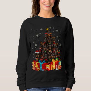 Jul Doberman Hund älskare Funny Träd Santa Julafto T Shirt
