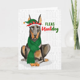 Jul Doberman Pinscher Hund Fleas NaviDOG Helgkort